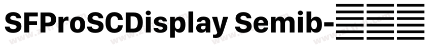 SFProSCDisplay Semib字体转换